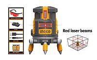 INGCO Нивелир лазерный 30м (RED) INDUSTRIAL/Количество лучей - 5шт (1 горизонтальный 4
