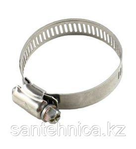 Червячный хомут из нерж. стали  под отвертку 3 1/2"(70-90), фото 1