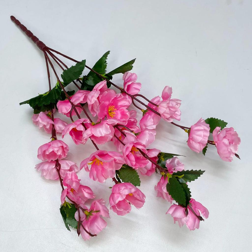 Искусственные цветы ветка сакуры 40 см розовые