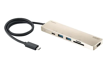 Многопортовая мини док-станция с портом USB-C и функцией сквозной передачи питания UH3239 ATEN