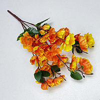 Искусственные цветы ветка сакуры 40 см оранжевые