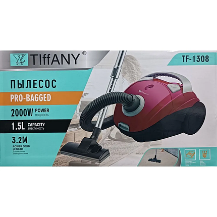 Пылесос Tiffany TF-3008 красный, фото 2