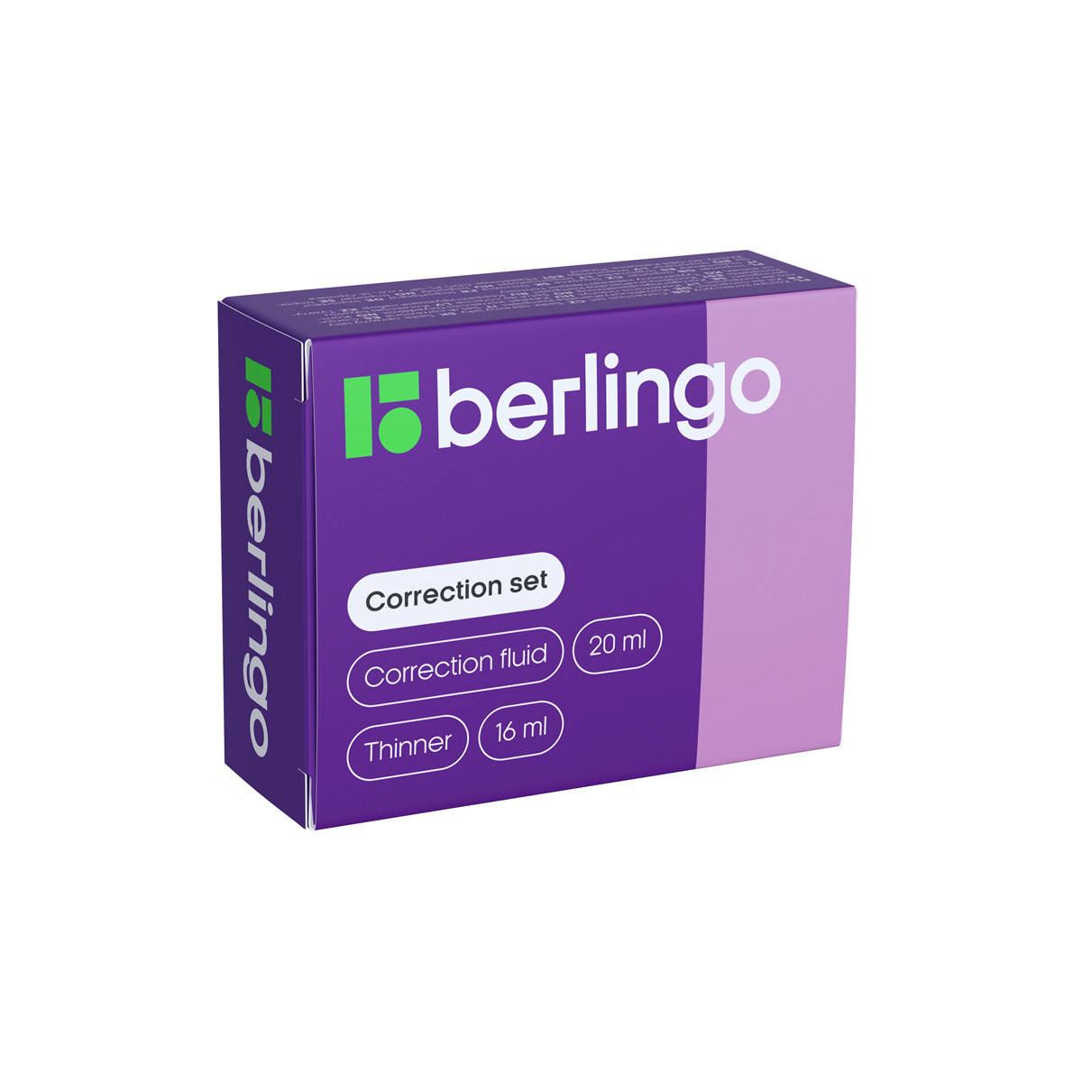 Корректирующая жидкость + разбавитель BERLINGO (набор), 2х20 мл - фото 2 - id-p54765487