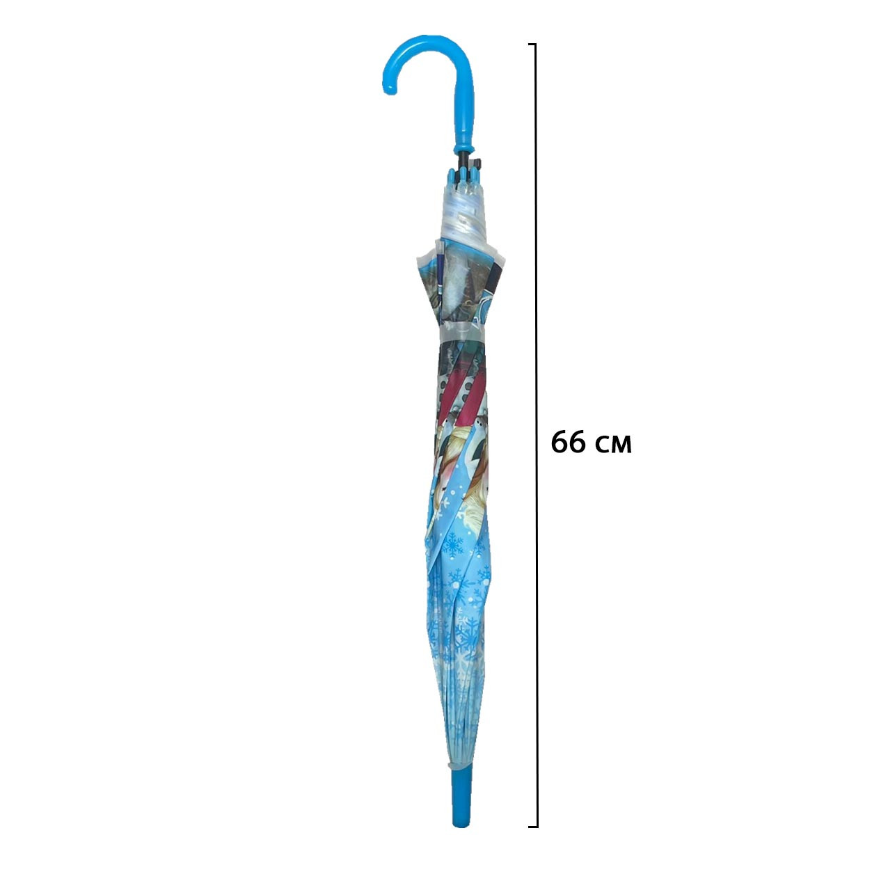 Детский зонт трость 82 см анна и эльза синий - фото 2 - id-p116256735
