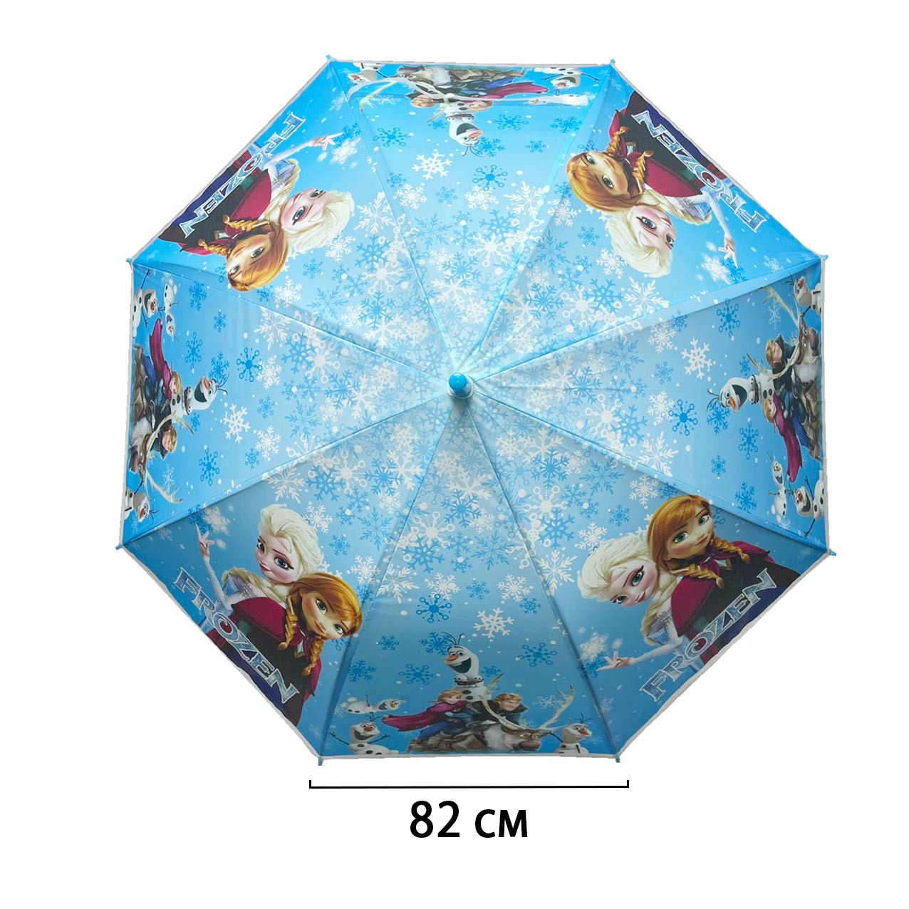 Детский зонт трость 82 см анна и эльза синий - фото 3 - id-p116256735