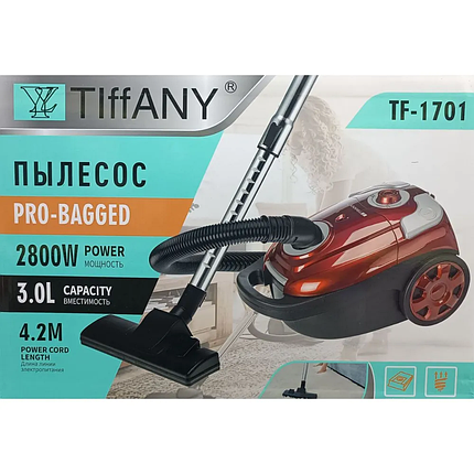 Пылесос Tiffany TF-1701 красный, фото 2