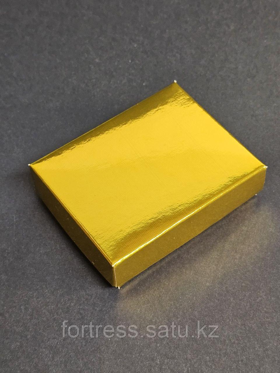 Коробка крышка+дно 9,5*7,5*2,5см золото - фото 4 - id-p116256906