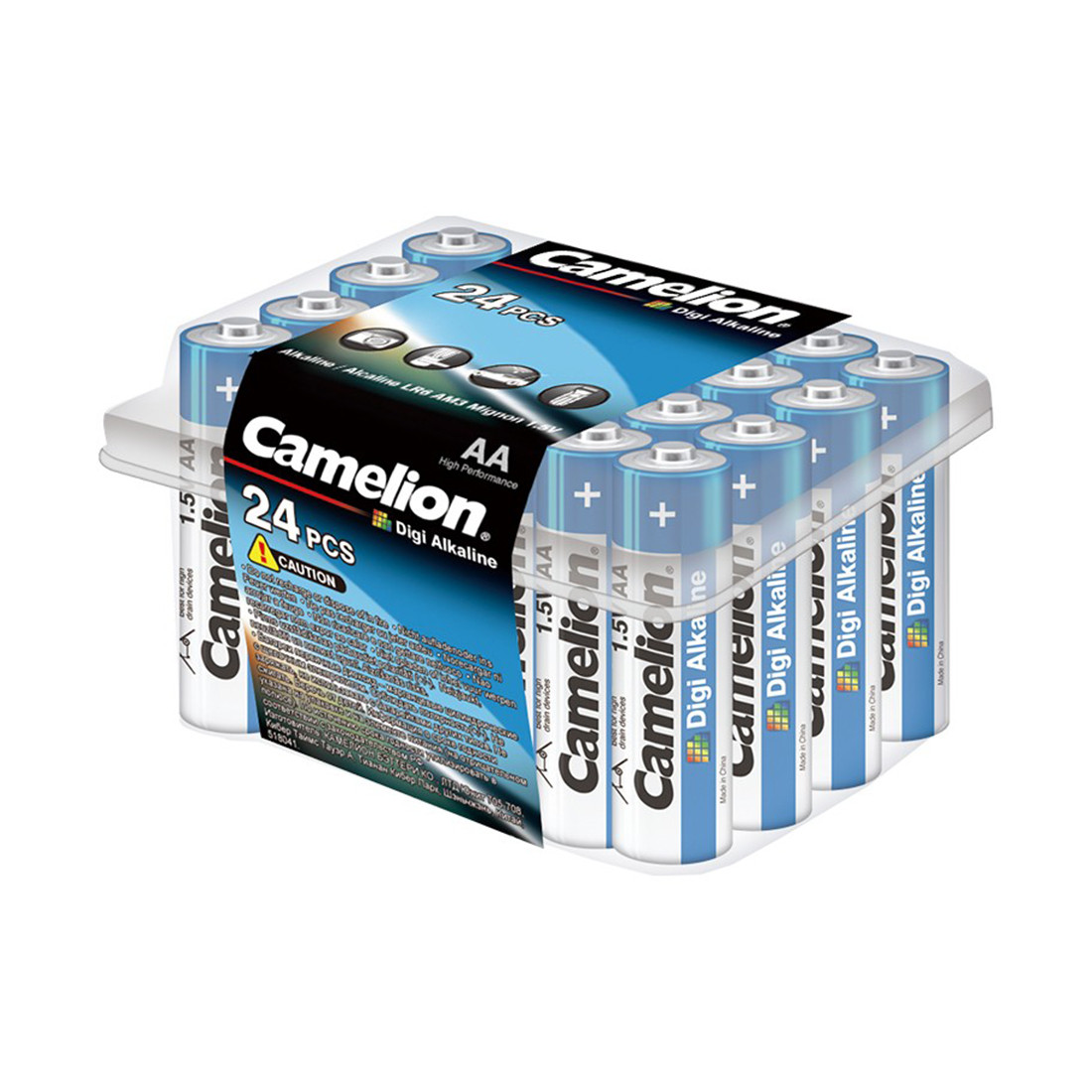 CAMELION LR6-BP24DG Батарейка Digi Alkaline AA, 1.5V, 1.5V, 2700 mAh, 24 шт., Пластиковый кейс