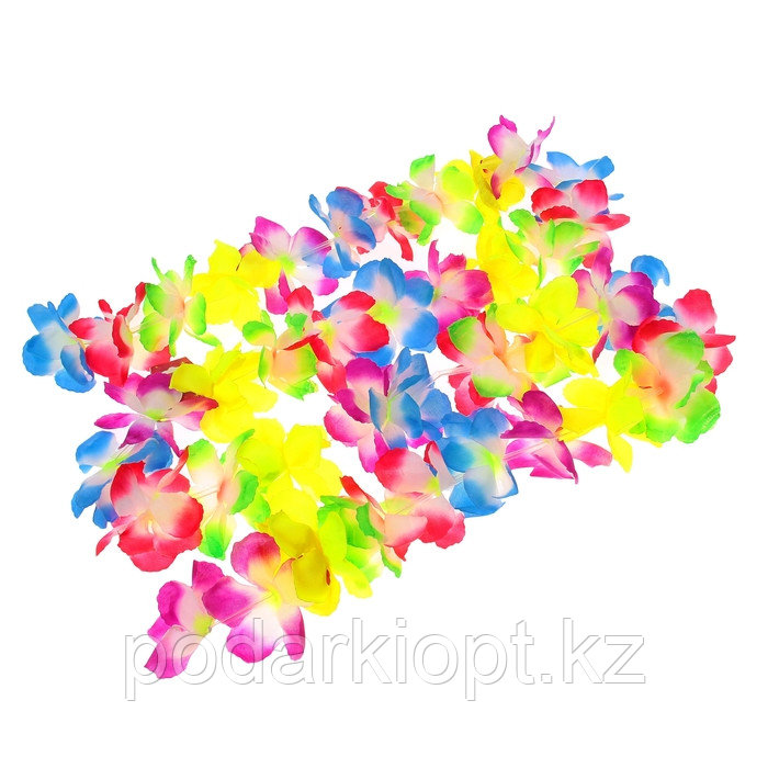 Гавайская гирлянда «Цветочки», разноцветная - фото 1 - id-p116257149