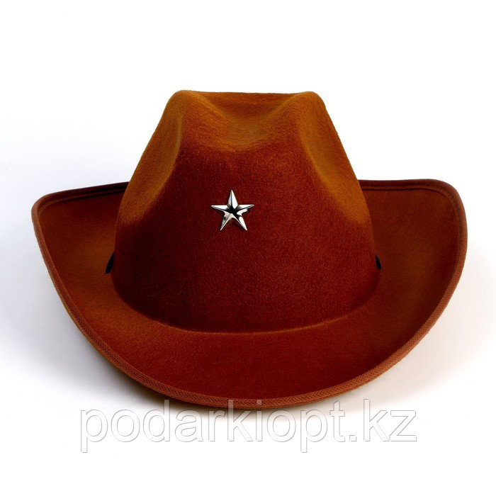 Карнавальная шляпа «Шериф», детская, р-р. 52-54, цвет коричневый - фото 5 - id-p116257200