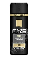 Артикул 452220 Дезодорант спрей AXE Gold Агаровое дерево и Черная ваниль 48 часов защиты 150мл