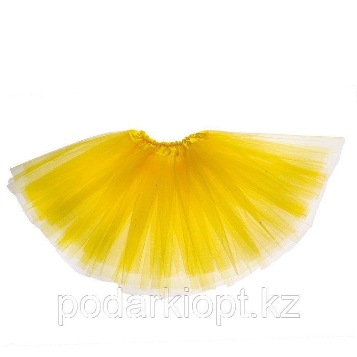 Карнавальная юбка 3-х слойная 4-6 лет, цвет желтый - фото 1 - id-p116257272