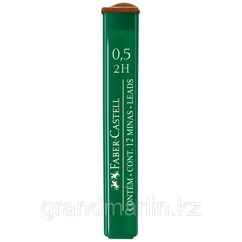 Грифели для механических карандашей Faber-Castell "Polymer", 12шт., 0,5мм, 2H - фото 1 - id-p116183916