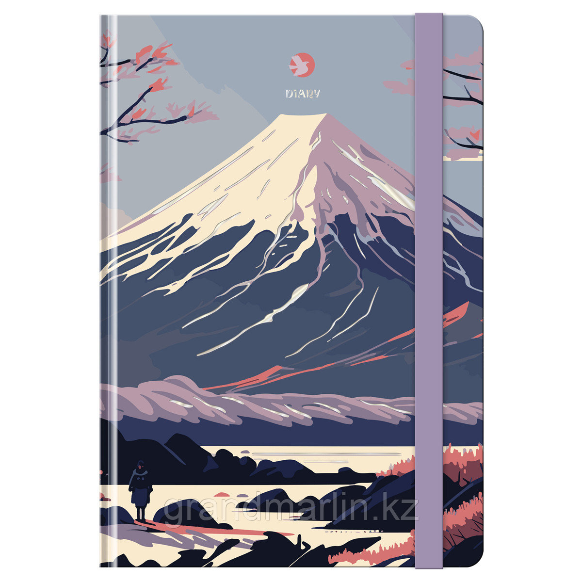 Ежедневник недатированный А5, 128л., 7БЦ, BG "Горный пейзаж", матовая ламинация, тиснение фольгой, н, фото 1