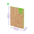 Записная книжка А5 80л., кожзам, Berlingo "Green Series", зеленый срез, светло-коричневый, фото 4