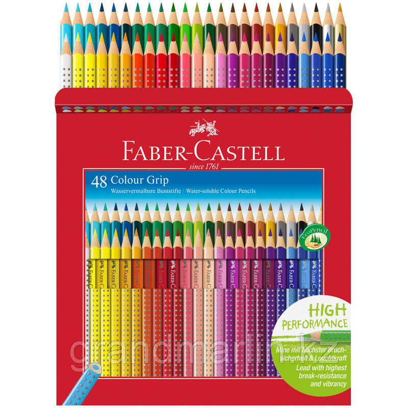 Карандаши цветные Faber-Castell "Grip", 48цв., трехгран., заточен., картон., европодвес - фото 4 - id-p116183952