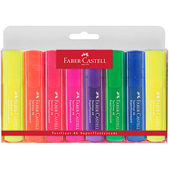 Набор текстовыделителей Faber-Castell "46 Superfluorescent" 7 флуоресцентных цв., 8 шт., 1-5мм, плас