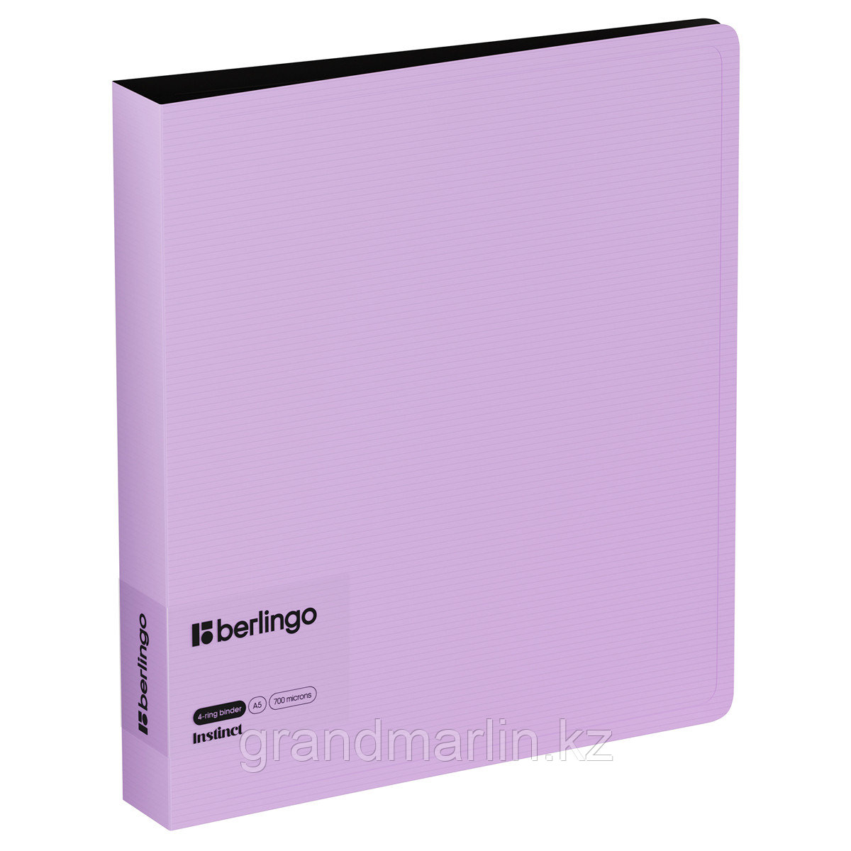 Папка на 4 кольцах Berlingo "Instinct" А5, 35мм, 700мкм, D-кольца, с внутр. карманом, лаванда, фото 1