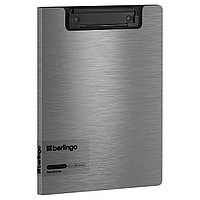 Berlingo "Steel&Style" А5+ қысқышы бар папка-планшет, 1800мкм, пластик (полифом), металл күміс