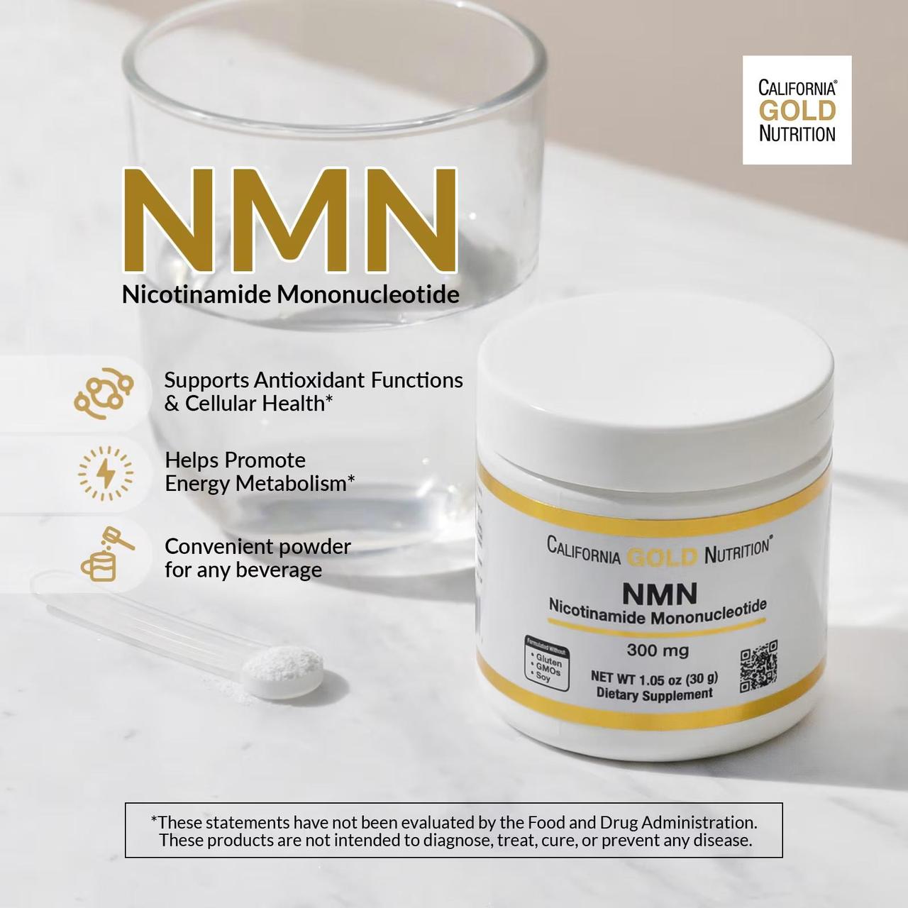 CGN, NMN (никотинамид мононуклеотид), 300мг, порошок, 30 г - фото 4 - id-p107542228