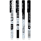 Ручка гелевая стираемая MESHU "Black&white" синяя, 0,5мм, корпус ассорти, софт-тач, фото 3