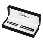 Ручка перьевая Delucci "Antica" черная, 0,8мм, корпус графит/черный, подарочный футляр, фото 3