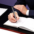 Ручка перьевая Delucci "Antica" черная, 0,8мм, корпус графит/черный, подарочный футляр, фото 6