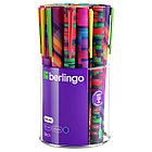 Ручка шариковая Berlingo "Glitch" синяя, 0,7мм, грип, рисунок на корпусе, soft-touch, ассорти, фото 3