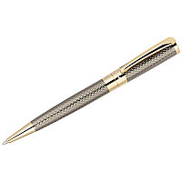 Ручка шариковая Delucci Allegro, синяя, 1,0мм, корпус золото/оружейный металл, поворот., подар.уп.