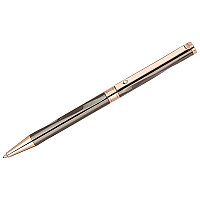 Ручка шариковая Delucci Inno, синяя, 1,0мм, цвет корпуса - оружейный металл, поворот., подар.уп.