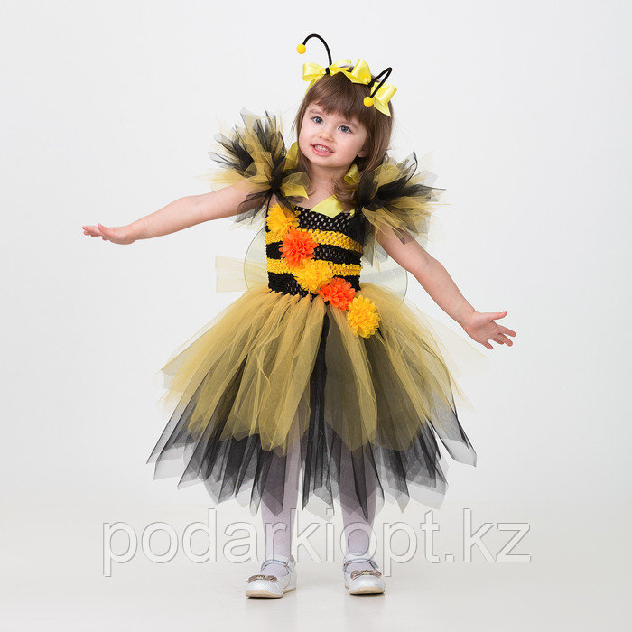Карнавальный костюм «Пчёлка», сделай сам, корсет, ленты, брошки, аксессуары - фото 1 - id-p116260220