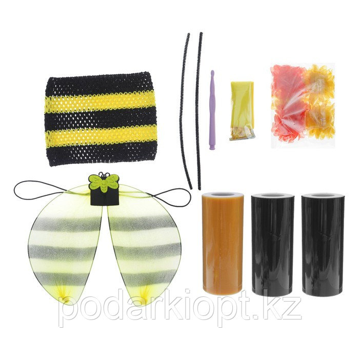 Карнавальный костюм «Пчёлка», сделай сам, корсет, ленты, брошки, аксессуары - фото 3 - id-p116260220