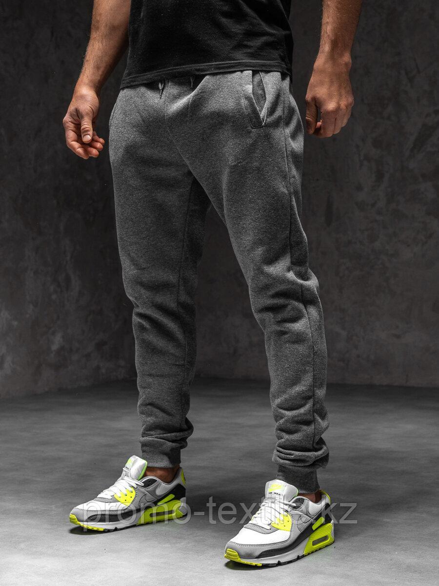 Спортивные брюки на заказ | Спортивные штаны джоггеры мужские серого цвета - фото 1 - id-p111733573