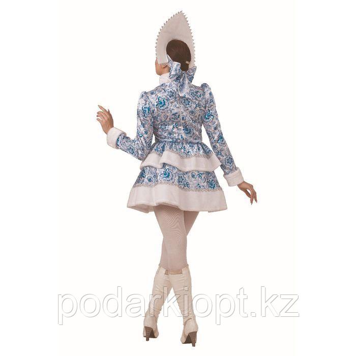 Карнавальный костюм «Снегурочка», голубые узоры, размер 46, рост 170 см - фото 2 - id-p116258727