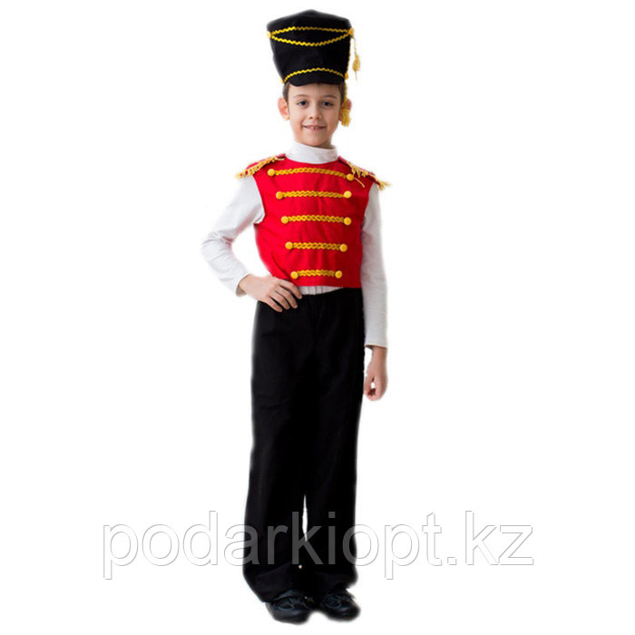 Детский карнавальный костюм "Гусар", люкс, 5-7 лет, рост 122-134 см - фото 1 - id-p116258750