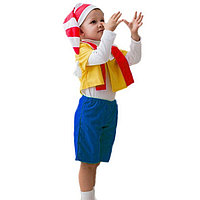Карнавальный костюм «Буратино», 5-7 лет, колпак, курточка, шарфик, бриджи, рост 122-134 см