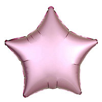 Шар фольгированный 10" «Звезда», с клапаном, матовый, цвет розовый