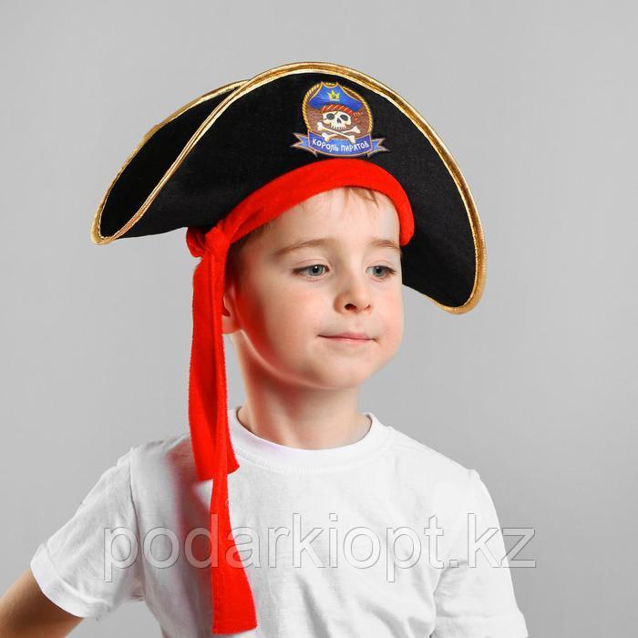 Шляпа пиратская «Король пиратов», детская, р-р. 52-54 - фото 2 - id-p116258803