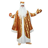 Карнавальный костюм «Дед Мороз», парча, золото на красном, р. 48-50, рост 182 см