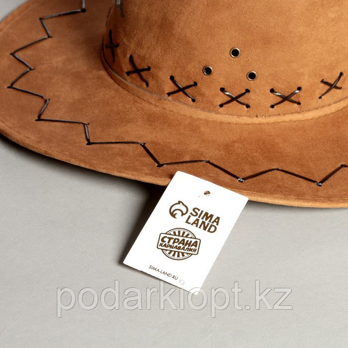 Ковбойская шляпа «Вооружен и опасен», р-р. 56-58, цвет коричневый - фото 5 - id-p116258887