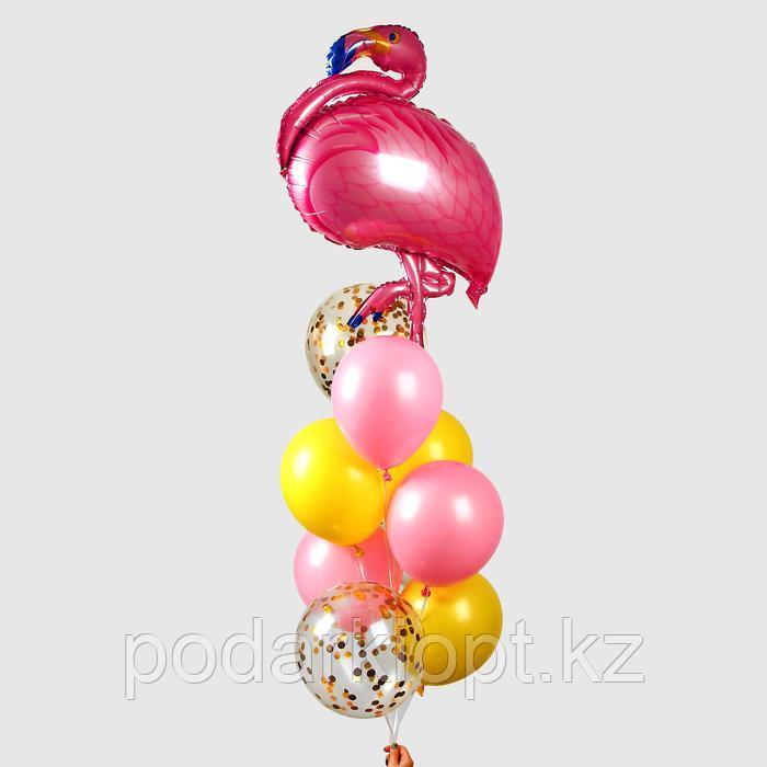 Фонтан из шаров «Фламинго» с конфетти, латекс, фольга,10 шт. - фото 2 - id-p116259696