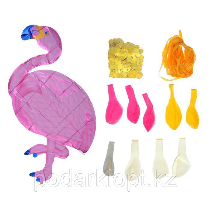 Фонтан из шаров «Фламинго» с конфетти, латекс, фольга,10 шт. - фото 3 - id-p116259696