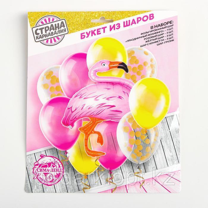 Фонтан из шаров «Фламинго» с конфетти, латекс, фольга,10 шт. - фото 4 - id-p116259696