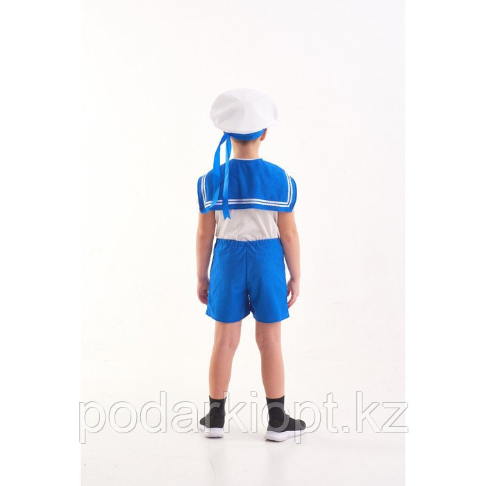 Карнавальный костюм «Юнга», бескозырка, воротник, шорты, 5-7 лет, рост 122-134 см - фото 4 - id-p116258338