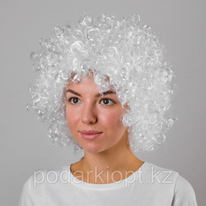 Карнавальный парик «Кудряшки», цвет белый - фото 1 - id-p116259120