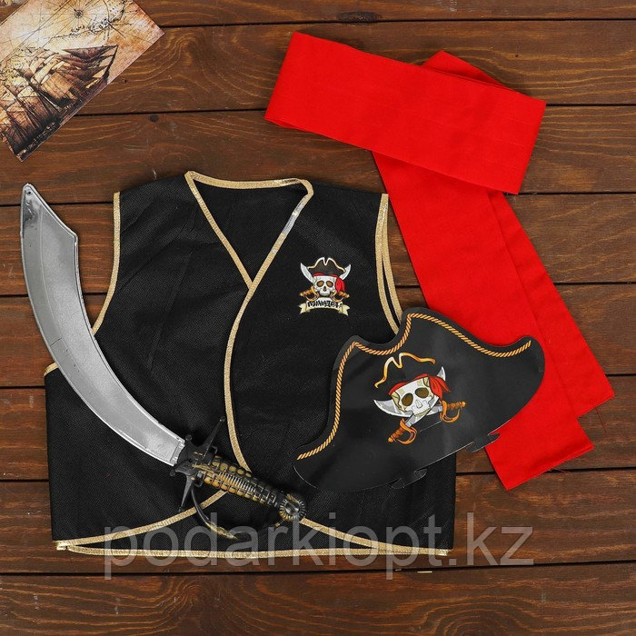 Карнавальный костюм «Полундра», жилетка, шляпа, пояс, меч - фото 8 - id-p116260679