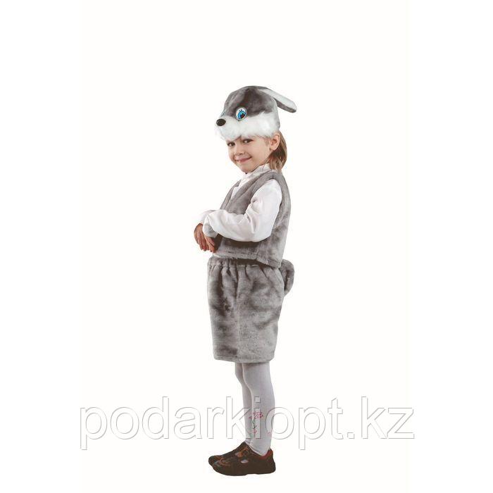 Карнавальный костюм «Серый заяц», мех, р. 28, рост 110 см - фото 1 - id-p116259215