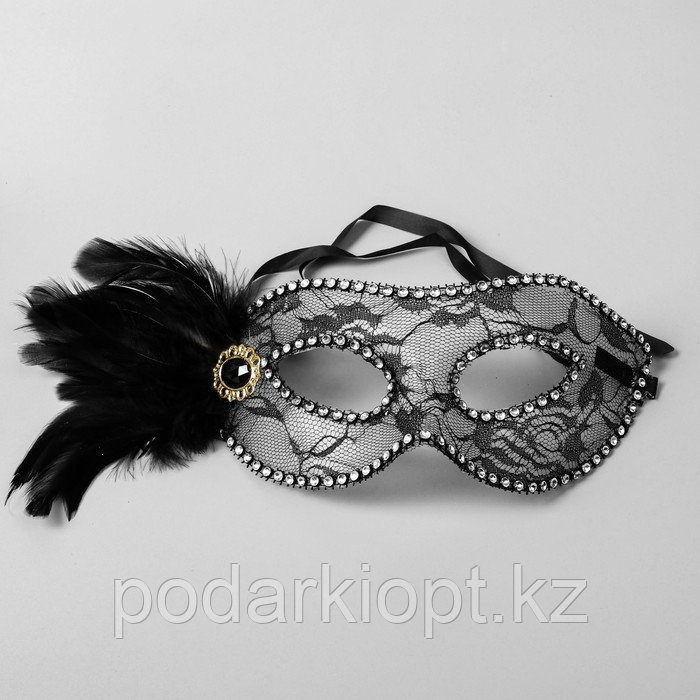 Карнавальная маска «Леди», с пером - фото 1 - id-p116258505