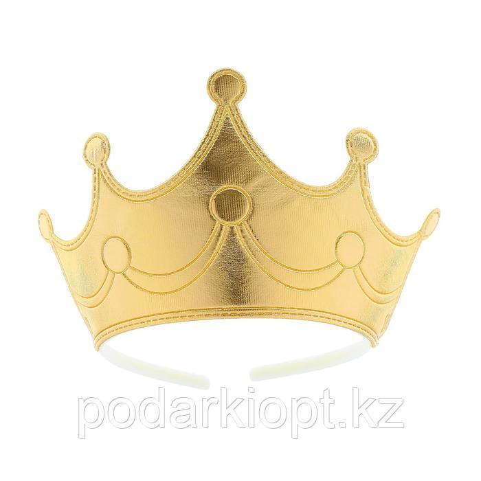 Карнавальная корона «Царевна», на ободке, цвет золотой - фото 1 - id-p116260008