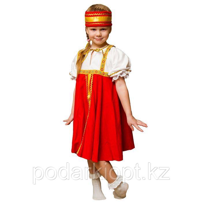 Карнавальный костюм «Хоровод», платье, повязка на голову, 3-5 лет, рост 104-116 см - фото 1 - id-p116258644